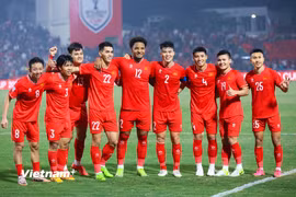 Đội tuyển Việt Nam chỉ còn cách chức vô địch AFF Cup 2024 một trận đấu cuối cùng. (Ảnh: Hoài Nam/Vietnam+)