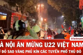 Đêm Hà Nội bùng nổ, niềm vui huy chương Vàng U22 Việt Nam lan tỏa khắp các tuyến phố