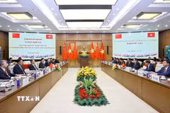 Phiên họp lần thứ nhất Ủy ban hợp tác giữa Quốc hội Việt Nam và Nhân đại toàn quốc Trung Quốc ngày 31/8/2025 tại Hà Nội. (Ảnh: Doãn Tấn/TTXVN)