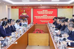 Quang cảnh buổi làm việc. (Ảnh: Phương Hoa/TTXVN)