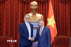 Tổng Bí thư, Chủ tịch nước Tô Lâm tiếp Đại sứ Cộng hòa Pháp tại Việt Nam Olivier Brochet đến chào từ biệt nhân dịp kết thúc nhiệm kỳ công tác tại Việt Nam. (Ảnh: Thống Nhất/TTXVN)