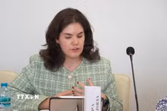 Tiến sỹ Valeria Vershinina, Phó Giám đốc Trung tâm ASEAN thuộc Học viện Quan hệ Quốc tế Moskva (MGIMO), Bộ Ngoại giao Nga. (Ảnh: Trần Hải/TTXVN)