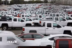 Xe ôtô mới sản xuất tại nhà máy của GM ở Oshawa, bang Ontario, Canada. (Nguồn: Reuters/TTXVN)