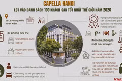 Capella Hanoi lọt vào danh sách 100 khách sạn tốt nhất thế giới năm 2026