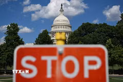 Tòa nhà Quốc hội Mỹ tại Washington, D.C. (Ảnh: THX/TTXVN phát)