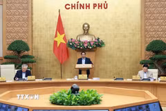 Thủ tướng Phạm Minh Chính chủ trì Phiên họp Chính phủ thường kỳ tháng 10/2025. (Ảnh: Dương Giang/TTXVN)
