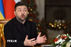 Tổng thống Ukraine Volodymyr Zelensky. (Ảnh: PAP/TTXVN phát)