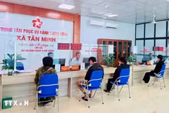 Xã Tân Minh, Hải Phòng đẩy mạnh cải cách hành chính, nâng cao chất lượng phục vụ nhân dân; đồng hành cùng doanh nghiệp, hộ kinh doanh. (Ảnh: Minh Huệ/TTXVN)