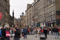 Đường phố ở Edinburgh (Anh). (Ảnh: THX/TTXVN phát)