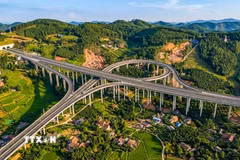 Phối cảnh dự án cao tốc Sơn La-Điện Biên-Cửa khẩu Tây Trang. (Ảnh: TTXVN phát)