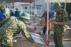 Mỗi mẫu hài cốt đều được gắn với một mã số riêng, kèm theo đầy đủ thông tin, hình ảnh và hồ sơ liên quan để phục vụ công tác giám định, đối chiếu sau này. (Ảnh: Khiếu Tư/TTXVN)