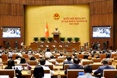 Chiều 21/8, tại Hà Nội, Quốc hội thảo luận ở hội trường về định hướng chính sách sửa đổi Luật Nhà ở năm 2023. (Ảnh: Doãn Tấn/TTXVN)