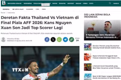 Tờ Bola của Indonesia đánh giá tiền đạo Nguyễn Xuân Son có nhiều cơ hội giành danh hiệu Vua phá lưới tại ASEAN Cup 2026. (Ảnh chụp màn hình/TTXVN phát)