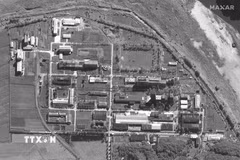 Hình ảnh do vệ tinh Maxar cung cấp về cơ sở hạt nhân Yongbyon của Triều Tiên. (Nguồn: AP/TTXVN)