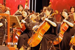 Hòa nhạc mang tên “Những miền âm thanh - Realms of Sound,” diễn ra vào tối 29/8 tại Nhà hát Hoa Phượng (Hải Phòng). (Ảnh: Hoàng Ngọc/TTXVN)