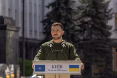 Tổng thống Ukraine Volodymyr Zelensky. (Nguồn: AFP/TTXVN)