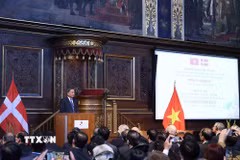 Tổng Bí thư, Chủ tịch nước Tô Lâm phát biểu chính sách tại Đại học Copenhagen (Đan Mạch). (Ảnh: Thống Nhất/TTXVN)