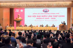 Đại hội đại biểu Đảng bộ Văn phòng Chính phủ nhiệm kỳ 2025-2030. (Ảnh: An Đăng/TTXVN)
