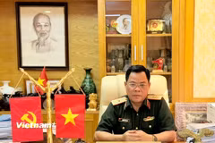 Thiếu tướng, Phó giáo sư, Tiến sỹ Nguyễn Văn Sáu - Phó Viện trưởng Viện Chiến lược và Lịch sử quốc phòng Việt Nam, Bộ Quốc phòng. (Ảnh TTXVN phát)