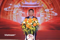 Phó Thủ tướng Chính phủ Lê Thành Long phát biểu tại lễ kỷ niệm. (Ảnh: BTC)