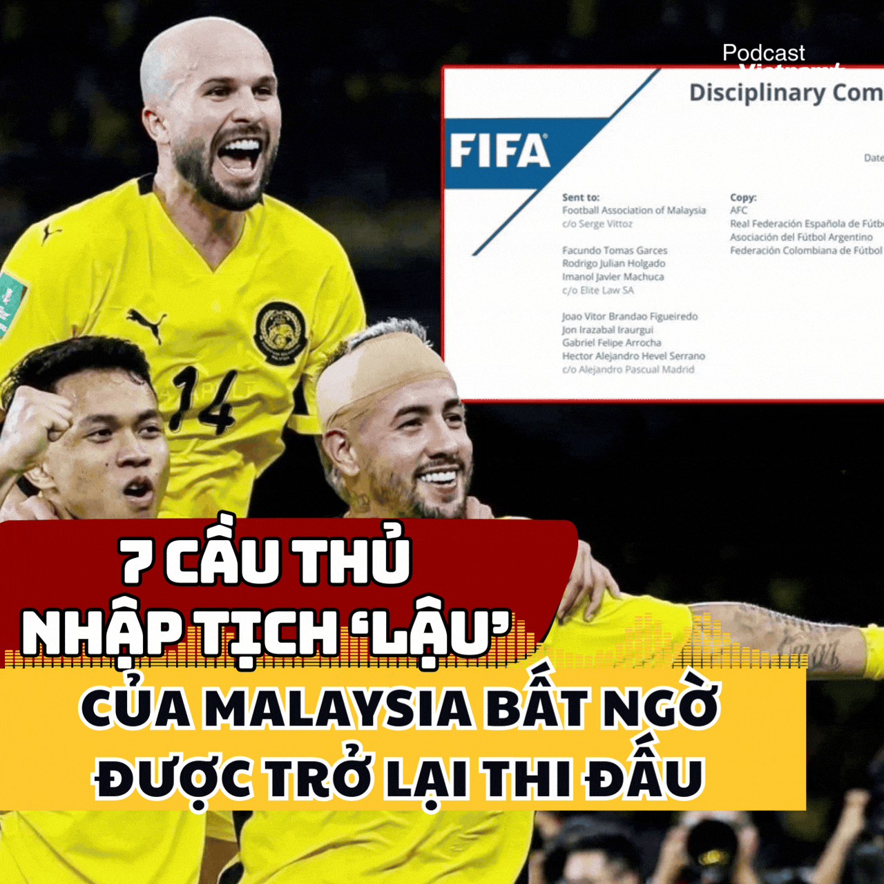 7 cầu thủ nhập tịch ‘lậu’ của Malaysia bất ngờ được trở lại thi đấu