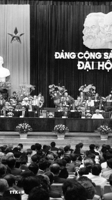 Đại hội đại biểu toàn quốc Đảng Cộng sản Việt Nam lần thứ VIII. (Ảnh: TTXVN)