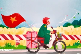 Một trong các chủ đề phổ biến là hình ảnh cựu chiến binh hạnh phúc trong thời bình. 