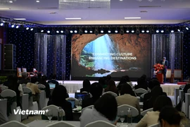 Hang Sơn Đoòng - một trong những điểm đến đặc sắc hàng đầu của Việt Nam trong video về phát triển du lịch bền vững, khu vực tiểu vùng sông Mekong mở rộng. (Ảnh: PV/Vietnam+)