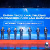 Lễ khai trương Sàn giao dịch việc làm quốc gia. (Ảnh: CTV/Vietnam+)