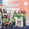 Đại diện từ nhãn hàng Nestlé MILO hào hứng tham dự giải chạy. (Ảnh: PV/Vietnam+)