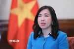 Thứ trưởng Bộ Ngoại giao Lê Thị Thu Hằng. (Ảnh: An Đăng/TTXVN)