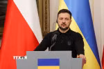 Tổng thống Ukraine Volodymyr Zelensky. (Ảnh: PAP/TTXVN)