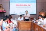 Quang cảnh buổi giao ban báo chí và thông tin về công tác chuẩn bị bầu cử của Thành phố Hồ Chí Minh. (Ảnh: Xuân Khu/TTXVN)