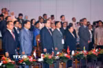 Chủ tịch Quốc hội Trần Thanh Mẫn và đại biểu thực hiện nghi thức tại Lễ khai mạc Đại hội đồng AIPA-46. (Ảnh: Doãn Tấn/TTXVN)