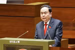Chủ tịch Quốc hội khóa XV Trần Thanh Mẫn phát biểu khai mạc Kỳ họp thứ Nhất, Quốc hội khóa XVI. (Ảnh: Doãn Tấn/TTXVN)