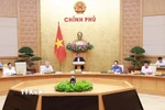 Thủ tướng Phạm Minh Chính chủ trì Phiên họp Chính phủ thường kỳ tháng 8/2025. (Ảnh: Dương Giang/TTXVN)