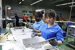 Công nhân tại một khu công nghiệp. (Ảnh Mạnh Khánh/TTXVN)