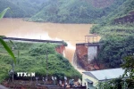 Vị trí đập thủy điện Bắc Khê 1, xã Tân Tiến, tỉnh Lạng Sơn, bị vỡ. (Ảnh: Văn Đạt/TTXVN)