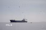 Tàu thủy di chuyển ở eo biển Hormuz, ngoài khơi tỉnh Musandam của Oman, ngày 12/4. (Ảnh: REUTERS/TTXVN)
