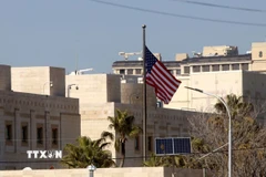 Đại sứ quán Mỹ tại Amman, Jordan, ngày 3/3/2026. (Ảnh: THX/TTXVN)