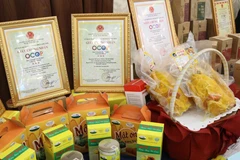 Các sản phẩm OCOP của tỉnh Lạng Sơn. (Ảnh: Quang Duy/TTXVN)