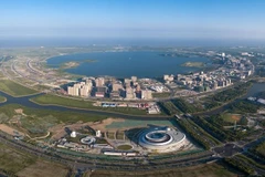 Đặc khu Lâm Cảng thuộc Khu thí điểm thương mại tự do Trung Quốc ở Thượng Hải. (Ảnh: Gao Erqiang/China Daily)