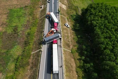 Tai nạn giao thông trên cao tốc Cam Lộ - La Sơn. (Nguồn: Báo Chính Phủ)