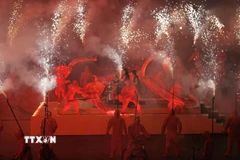 Nước chủ nhà Thái Lan muốn khơi dậy niềm đam mê thể thao ở các khán giả trong lễ khai mạc. (Ảnh: Minh Quyết/TTXVN)