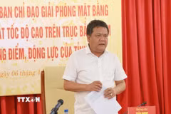 Ông Trần Phong, Bí thư Tỉnh ủy Khánh Hòa phát biểu. (Ảnh: Xuân Triệu /TTXVN)