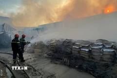 Hiện trường vụ cháy. (Ảnh: TTXVN phát)