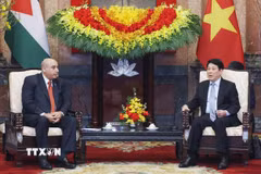 Chủ tịch nước Lương Cường hội kiến Chủ tịch Hạ viện Vương quốc Hashemite Jordan Mazen Turki El Qadi đang thăm chính thức Việt Nam. (Ảnh: Lâm Khánh/TTXVN)