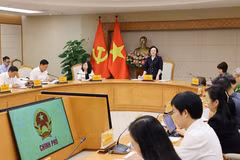 Phó Thủ tướng Phạm Thị Thanh Trà chủ trì họp sơ kết công tác 6 tháng đầu năm 2026 Ban Chỉ đạo liên ngành Trung ương về an toàn thực phẩm. (Ảnh: Lâm Khánh/TTXVN)