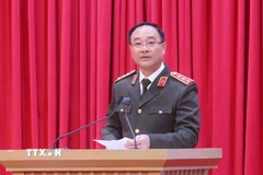 Thượng tướng Phạm Thế Tùng, Thứ trưởng Bộ Công an. (Ảnh: Phạm Kiên/TTXVN)