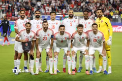 Đội hình xuất phát của đội tuyển Jordan. (Ảnh: AFP/TTXVN) 